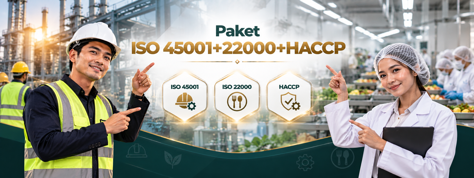 Ilustrasi Paket ISO 45001+22000+HACCP